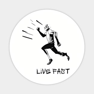 Live Fast, Grandpa Gift, Fathers Day Magnet